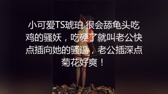 小可爱TS琥珀 很会舔龟头吃鸡的骚妖，吃硬了就叫老公快点插向她的骚逼，老公插深点菊花好爽！