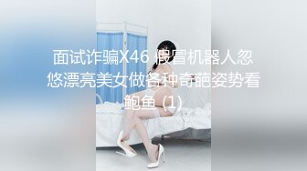 面试诈骗X46 假冒机器人忽悠漂亮美女做各种奇葩姿势看鲍鱼 (1)