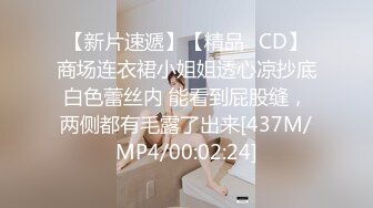 【新片速遞】【精品❤CD】商场连衣裙小姐姐透心凉抄底白色蕾丝内 能看到屁股缝，两侧都有毛露了出来[437M/MP4/00:02:24]