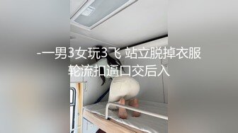 -一男3女玩3飞 站立脱掉衣服轮流扣逼口交后入